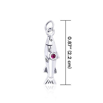 Danu Silver Salmon of Knowledge Charm TCM152 - Jewelry